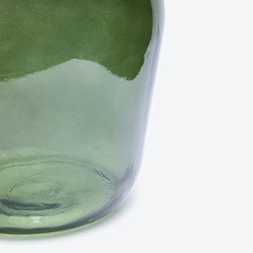 Pot en Verre Damajuana Artisanal 4L Lisa - Bouteille en Verre Style méditerranéen pour décoration de Maison comme Vase ou Vase (Vert Olive)