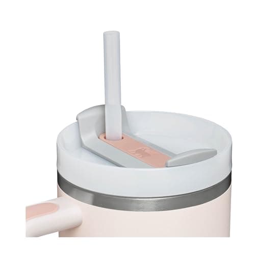 Stanley Quencher H2.0 FlowState Mug Isotherme avec Paille 1.2L - Froid Pendant 11 Heures - Glacé Pendant 48 Heures - Thermos Lavable au Lave-Vaisselle - Gourde Isotherme Sans BPA - Rose Quartz