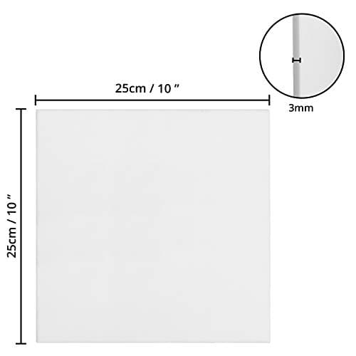 Belle Vous Lot de 7 Toile a Peindre - 25 x 25 cm - Petite Toile Vierge Préétirée – Idéales pour la Peinture à l’Huile, Acrylique et pour le Dessin et Croquis