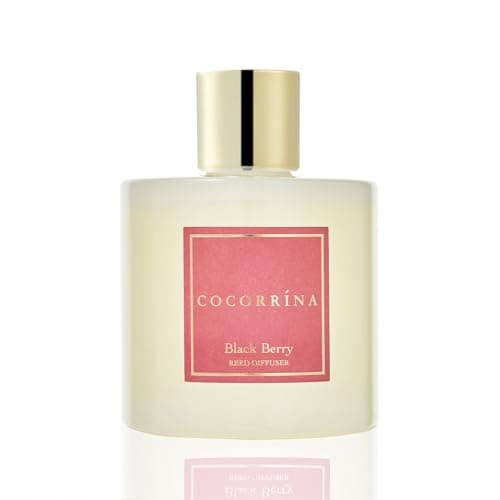 Cocorrína Diffuseur Parfum Maison, Baies Noires 200ml avec Diffuseur Bâtonnets diffuseur de Parfum, Batonnets Diffuseur Parfum, Reed Diffuseur pour Salle de Bain étagère décoration