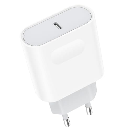 Chargeur USB C, Prise 25W Secteur Rapide pour iPhone 16/16 Pro/16 Pro Max/16 Plus /15/14/13/12/11/SE 2020/X/XS, Pad Pro, Galaxy, Pixel, Type C Mural Alimentation Adaptateur Trefard