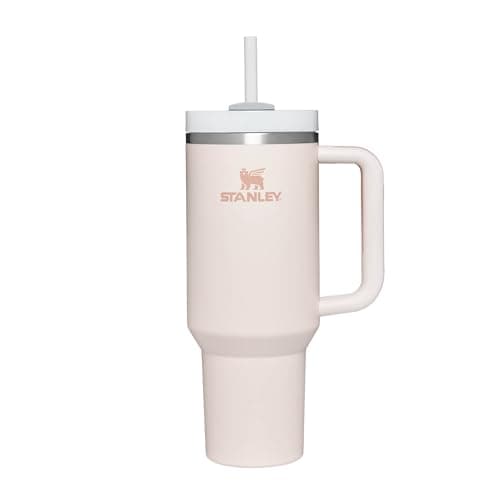 Stanley Quencher H2.0 FlowState Mug Isotherme avec Paille 1.2L - Froid Pendant 11 Heures - Glacé Pendant 48 Heures - Thermos Lavable au Lave-Vaisselle - Gourde Isotherme Sans BPA - Rose Quartz