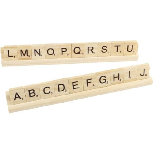 Abbdbd Paquet De 5 Supports De Dominos en Bois Plateaux De Support De Tuiles Professionnels Supports De Jeu pour Tuiles De Mots, Train Mexicain, Jeux De Pied De Poulet Mahjong