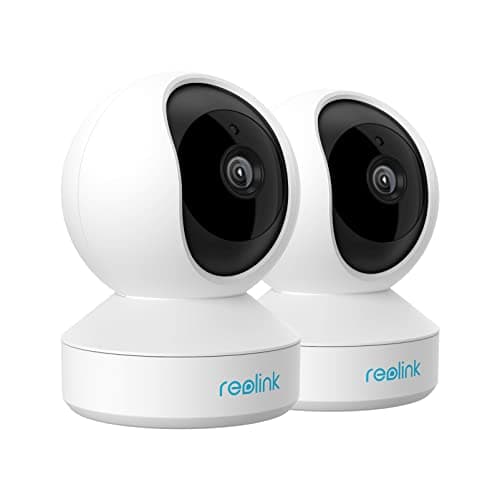 Reolink 4MP Pan Tilt Caméra Surveillance WiFi Interieure, WiFi 2,4GHz/5GHz, Détection de Personne/Animaux & Alertes, Audio Bidirectionnel, Caméra Bébé/Animal, Stockage en Cloud, E1 Pro(Paquet de 2)