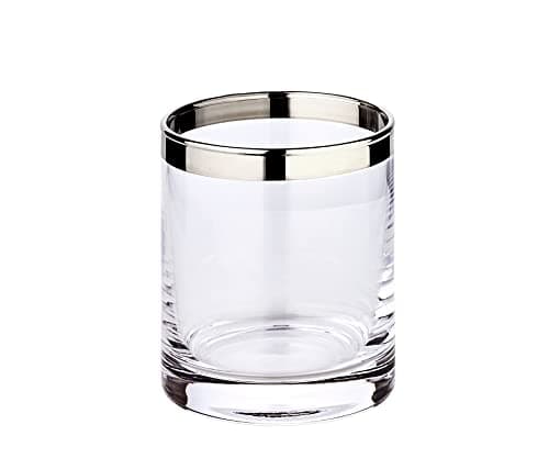 EDZARD Lanterne Molly en Verre de Platine, Hauteur 10 cm, diamètre 8,5 cm
