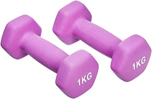 Amazon Basics Paire d'haltères en néoprène 2 x 1 kg, Violet