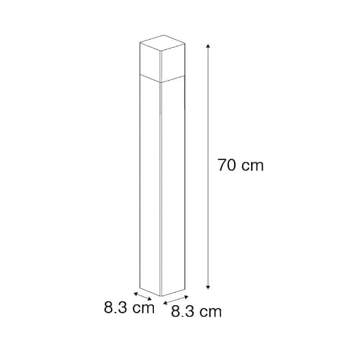 Qazqa denmark - Lampe sur pied extérieur - 1 lumière - L 8.3 cm - Noir - Moderne - éclairage extérieur