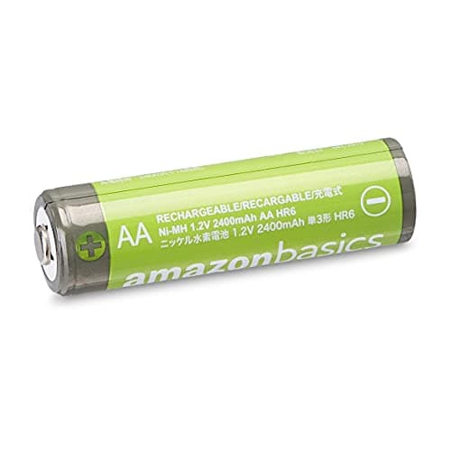 Amazon Basics Piles Rechargeables AA Haute Capacité, NiMH, 2400 mAh, pré-chargées - Lot de 12