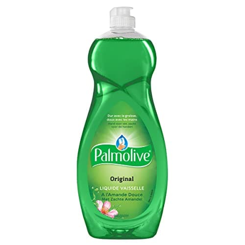PALMOLIVE - Liquide Vaisselle Palmolive Original à l'Amande Douce - Respectueux de la Peau - Produit Dégraissant Pour une Vaisselle Étincelante - Flacon 750 ml