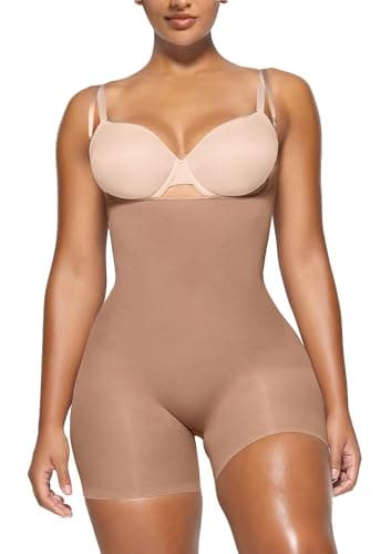 YIANNA Body Sculptant Femme Gainant sans Couture Amincissante Gaine Ventre Plat Invisible Combinaison Shapewear Bodysuit Minceur Sienna XXS/XS 5258