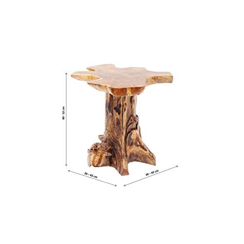Kare Design Table d'appoint Tree, Nature-Marron, Bois Massif, Tronc d'Arbre, Style Rustique, Chaque Table Unique, Capacité de charge max 35kg, Décoration Chambre, Salon, Maison, 50x40x40 cm (H/L/P)