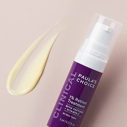 Paula's Choice CLINICAL 1% Retinol Sérum - Anti Âge Traitement Visage - Créme Réduit les Taches Brunes & Rides - Vitamine C & Peptides - Tous Types de Peaux - Format Voyage 5 ml