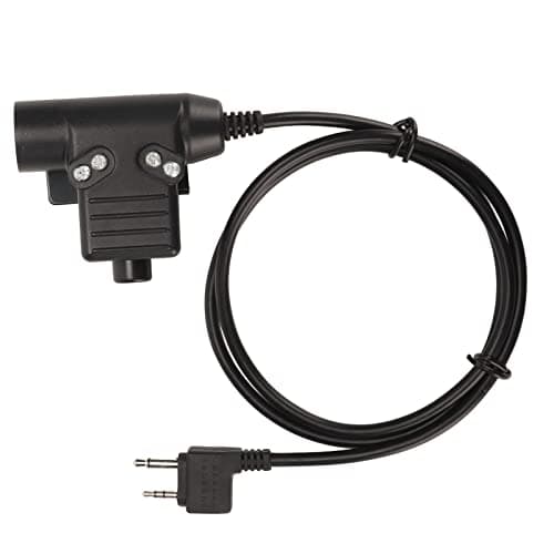U94 PTT Adaptateur Push to Talk Bouton Talkie Walkie Casque Connecteur Câble pour Alan, pour Midland pour Nautico, 2 Pin Jack Two Way 2 Broches Walkie Talkie Radio