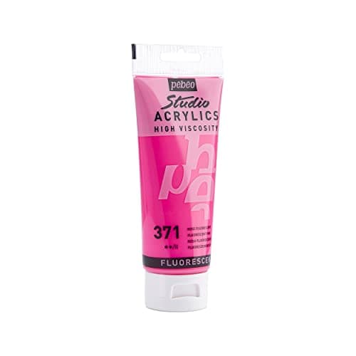 Pébéo 837371 Studio Acrylique Tube Rose Fluorescent 100 ml