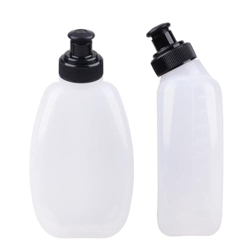 Azarxis Gourde Running 170ml 250ml 280ml Bidon Flasque Bouteille d'eau Flacon Hydratation pour Sac à Dos Ceinture Marathon (280ml - 2 Pièces)