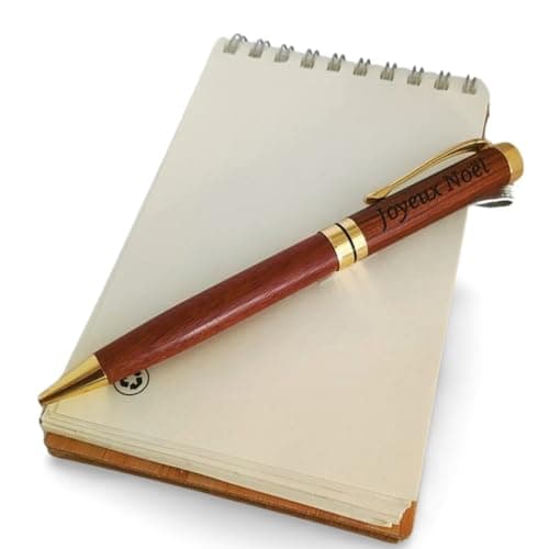 Stylo en bois luxe personnalisé + coffret cadeau en bois gravé/cadeau personnalisable original
