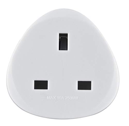 Electraline 70058 Adaptateur de voyage UK vers France/Europe, blanc