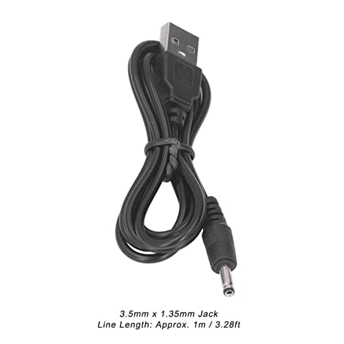 Cordon D'alimentation USB, 3 Pièces de Cordon D'alimentation USB Ligne de Câble DC 5V Jack Câble de Charge 3,5 X 1,35 Mm Double Couche D'isolation en PVC, Câbles USB