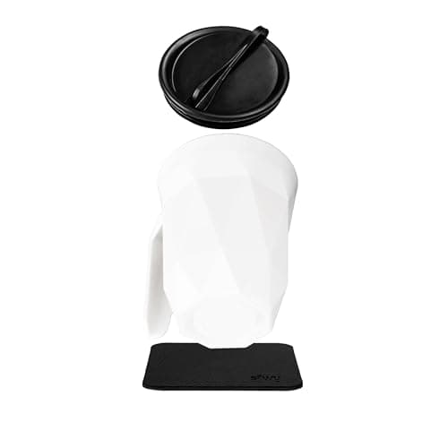 silwy® Tasse en plastique TO-GO, nano gel pads métalliques BLACK inclus