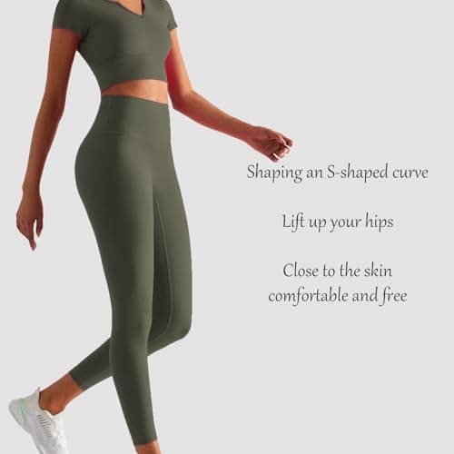 XDSP Legging de Sport Femme Pantalon de Yoga Pilates Compression Taille Haut Sculptants Push up Slim Fit Butt Lift Élastique Legging Fitnes avec Poches Tight Pantalon de Joggings Gym Running Course