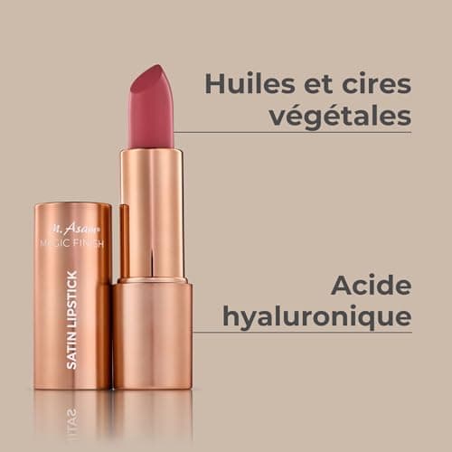 M. Asam MAGIC FINISH Rouge à lèvres rose (4 g) – Rouge à lèvres nourrissant rose au fini satiné, repulpe les lèvres sans les assécher, couleur intense au fini satiné, hydrate et nourrit
