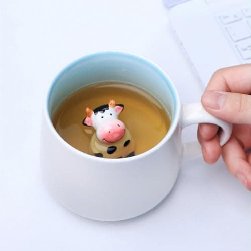 Hperu Tasse de café 3D Figurine Animale en céramique à l'intérieur de Tasses de thé à thé.