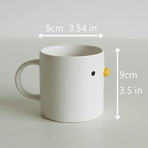 TULANDOT Mignonne Originale Tasse Ceramique & Tasse Canard & Tasse à Café & Tasse Poussins & Tasse à Cappuccino & 3D Duck Mug Canard,Meilleur Cadeau pour Les Amis. (410ml)