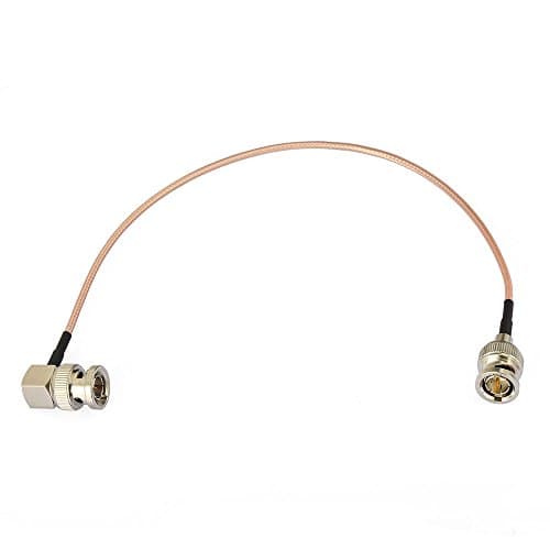 Superbat Câble SDI Vidéo 30cm Câble BNC Mâle vers Mâle à Angle Droit RG179 75 Ohms, pour Équipement Vidéo Caméra BMCC, Supporte Câble Vidéo HD-SDI 3G-SDI 4K 8K SDI (Droit à Angle Droit, 1 Pièce).