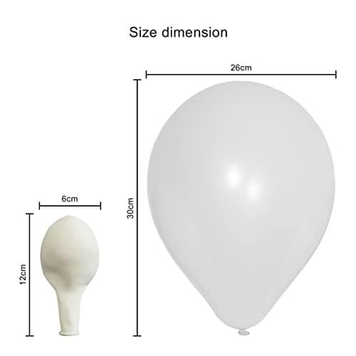 BALLONS blancs 50 unités. Ballons en Latex naturel biodégradable blancs de 28 cm. Idéal pour décoration de fêtes d'anniversaire, mariages, baby shower. Fabriqué en Espagne.