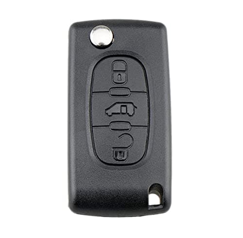 HooRLZ Coque Clé CE0536 Compatible pour Peugeot Partner 107 207 307 407 208 308, Citroen C2 C3 C4 C5 Berlingo Picasso, Boitier Clé Peugeot Partner, TéLéCommande Citroen, Clef Berlingo - 3 Boutons