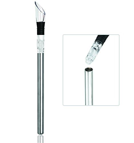 Cadeau Original 2 Refroidisseurs à Vin et à Bière - Accessoire Vin Rafraîchisseur Aérateur et Bec Verseur en Bouteille Plus Élégant Que Seau à Glace - Idée Noël Homme Femme Couple Crémaillère