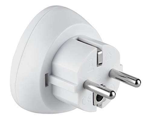 Electraline 70058 Adaptateur de voyage UK vers France/Europe, blanc