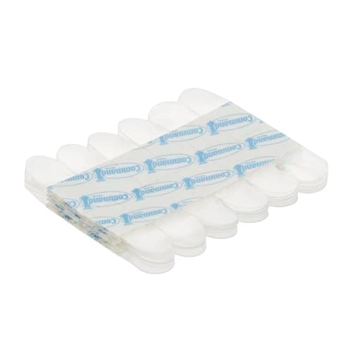 Command Crochets de Fixation, Lot de 20 Mini-Crochets Transparents et de 24 Petites Bandes Adhésive - Pour la Décoration des Guirlandes Lumineuses, Accrochage Sans Dommage