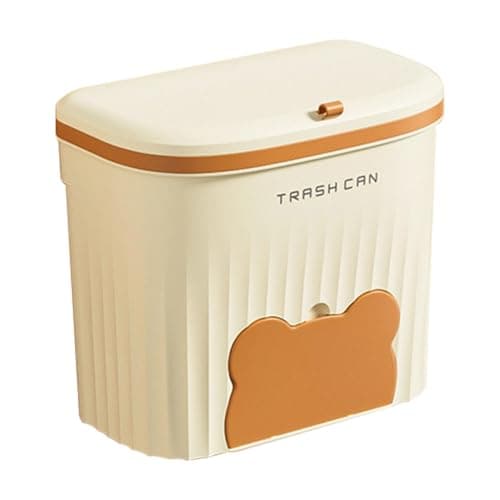 Générique Poubelle de cuisine, poubelle murale - Poubelle couverte pour camping-car - Sac poubelle avec compartiment de rangement, panier à déchets Design pour armoire, salle de bain, camping-Car