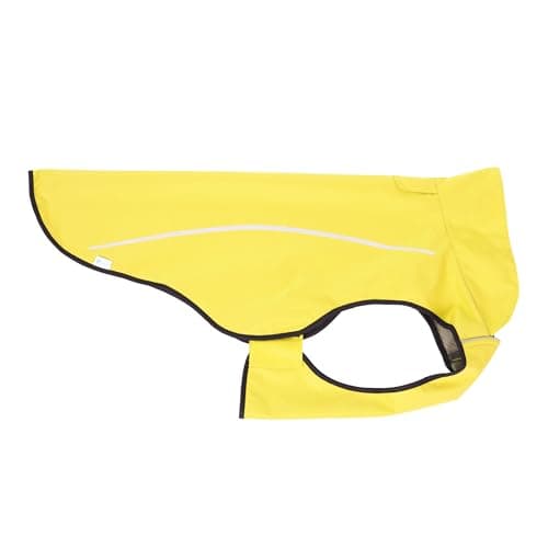Mile High Life | Imperméable pour Chien | Vêtements Ajustables imperméables pour Animaux de Compagnie | Veste de Pluie légère avec Bande réfléchissante (Jaune, M)