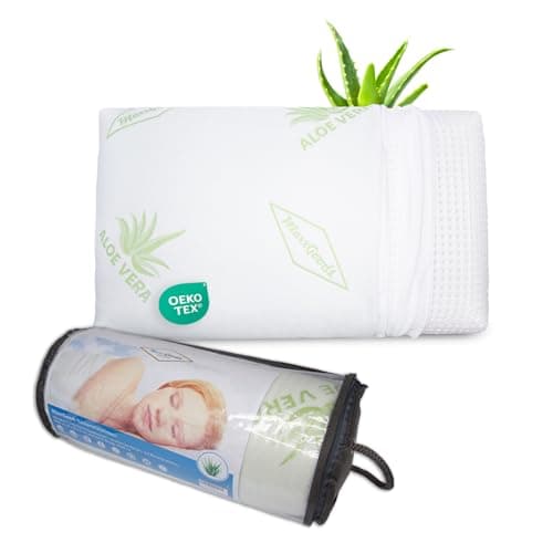 Oreiller Visco esprit du col de l'allergie 40 x 80 cm H 12 cm - Oreiller support cervical