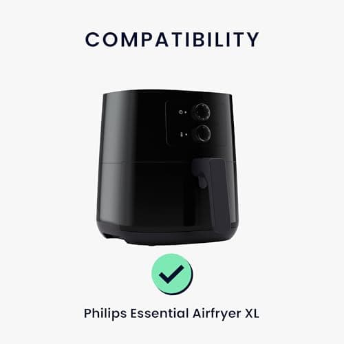 kwmobile Housse compatible avec Philips Essential Airfryer XL housse - Housse de protection intégrale pour friteuse à chaud friteuse sans huile - blanc-noir