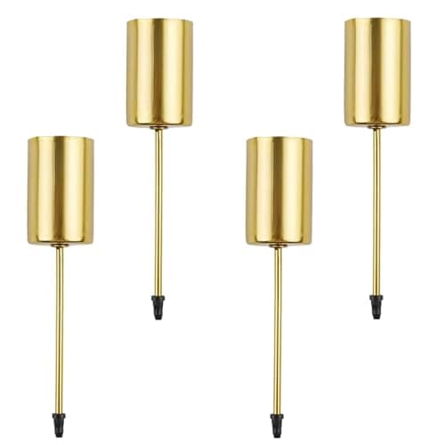 Bougeoirs Noël de l'avent UieaMsio 4 Pièces Doré Bougeoirs en Forme de Couronne de l'Avent Rétro bougeoir pour Couronne de l'avent Support Bougie en Métal pour Decoration Noël
