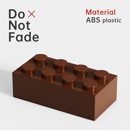 TTEHGB TOY Bloc de brique classique en vrac 2 x 4, 300 pièces marron brique de construction, compatible avec les pièces Lego et pièces 3001 (couleur: marron)