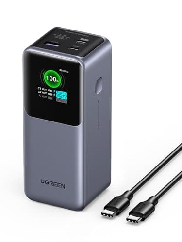 UGREEN Nexode Batterie Externe 20000mAh 130W Power Bank USB C Charge Rapide de 3 Ports PD QC 3.0 Écran Numérique Compatible avec iPhone 16 Plus Pro Max 15 Galaxy S24 Ultra MacBook Pro Air iPad Pro