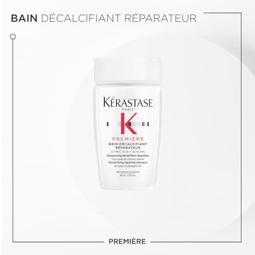 KÉRASTASE Première - Coffret Découverte - Pré-Shampoing Décalcifiant Ultra-Réparateur + Bain Décalcifiant Réparateur + Masque Filler Réparateur - Acide Citrique&Glycine - Cheveux Abîmés, Format Voyage