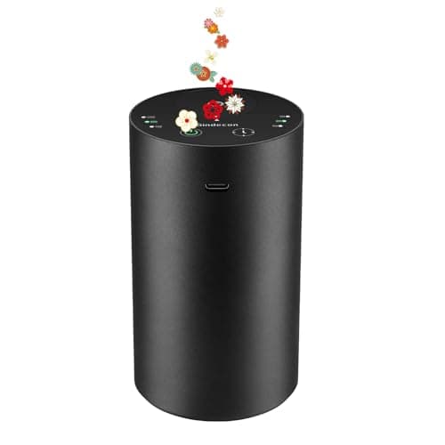 Gindecon Diffuseur sans eau pour huiles essentielles, rechargeable par USB et diffuseur d'huile portable pour voiture ou maison, chambre, bureau (noir)