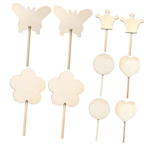 LALADEFIEE 10 Pièces De Fée Baguettes De Fée De Peinture De De Fée Graffiti Bricolage Bâtons De Fée Bricolage Peinture Beige en Bois
