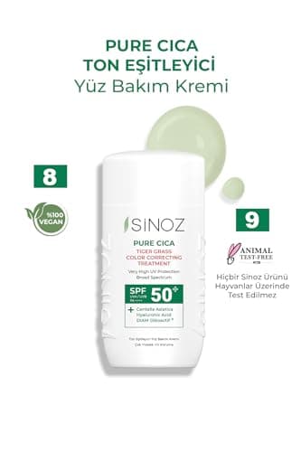 Sinoz,Pure Cica Color Correcting Treatment Fluid Sunscreen SPF50+ / PA++++