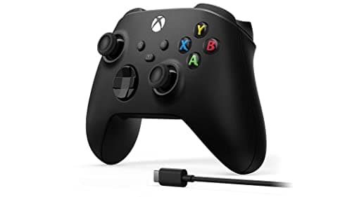 Xbox Manette sans fil Carbon Black avec Câble USB-C pour PC, Xbox Series X, Xbox Series S, Xbox One, Windows 10 & 11, Android et iOS