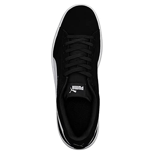 PUMA Smash V2, Baskets Mixte, Puma Noir Puma Blanc Puma Gris Métallisé, 43 EU