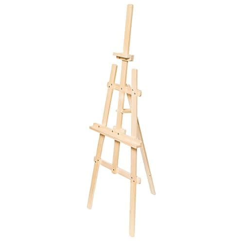 Grand chevalet en bois 150 cm (2 pièces) - support en toile chevalets de mariage de terrain réglable en hauteur pour enfants et adultes Bois de Pin