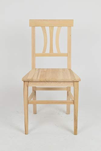 t m c s Tommychairs - Set 4 chaises Artemisia pour Cuisine, Bar et Salle à Manger, Robuste Structure en Bois de hêtre Poli, Non traité, 100% Naturel et Assise en Bois