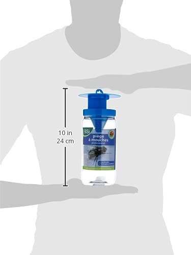 BSI - Piège A Mouches - Attrape Et Digère Jusqu'à 20 000 Insectes - Avec son Attractif - Pour Un Usage Extérieur - Prêt A l'Emploi - Réutilisable