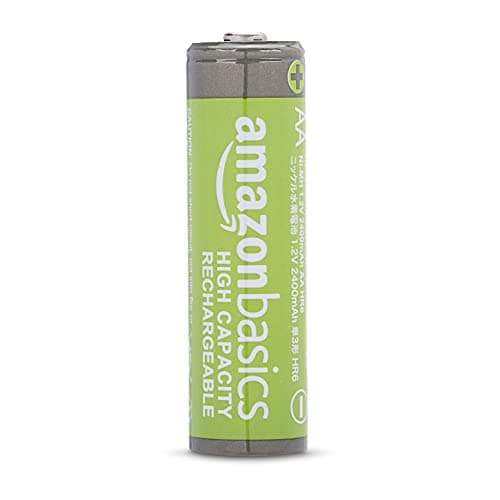 Amazon Basics Piles Rechargeables AA Haute Capacité, NiMH, 2400 mAh, pré-chargées - Lot de 12